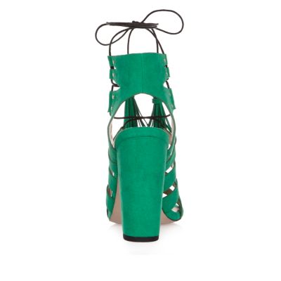 Green caged heels